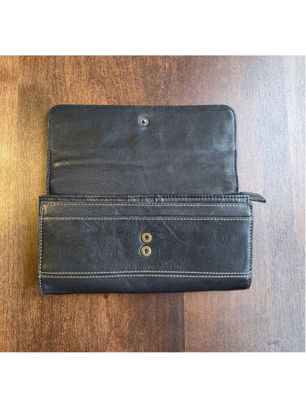 Women's Clarks Black Genuine Leather Wallet One Size - Picture 3 of 11